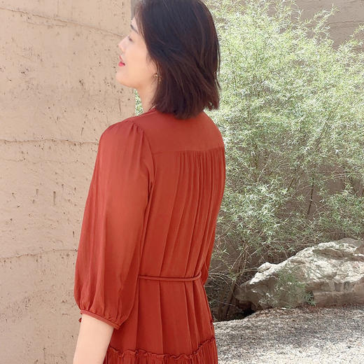 火桐hooton 高定系列 双向顺纡中式真丝连衣裙YT777 商品图7