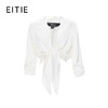 EITIE爱特爱夏季新款舒适显瘦通勤系带衬衫上衣8213912 商品缩略图6