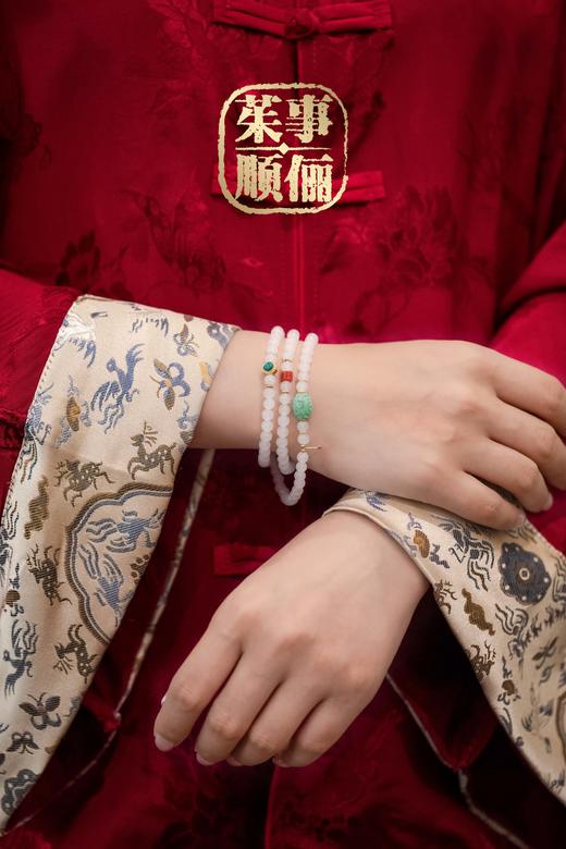 【茱事顺俪】18K黄金翡翠和田玉项链 商品图6