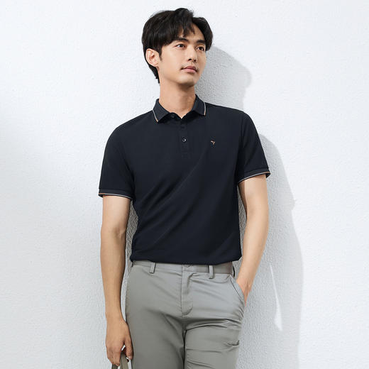 【调温科技】柒牌3A抗菌短袖POLO衫男士夏季新款商务百搭翻领T恤 商品图1