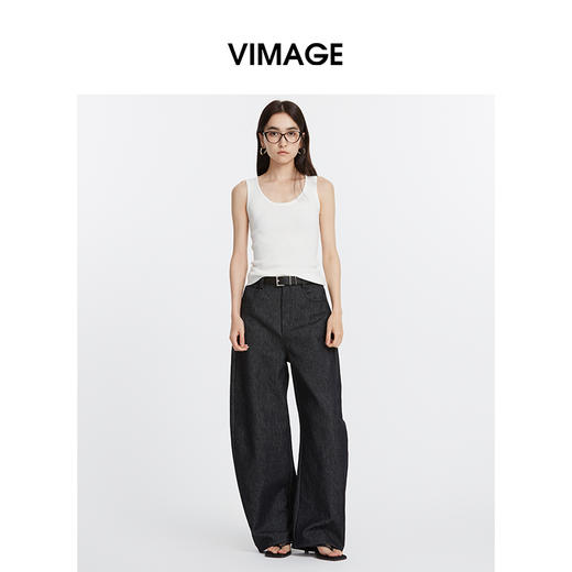 VIMAGE纬漫纪百搭气质U领针织背心内搭打底外穿上衣2025夏季新款V2301934 商品图6