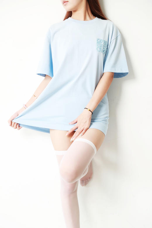 口袋tee+基础tee，2款一起。胸口刺绣水洗圆领全棉短袖t恤C050768 商品图0