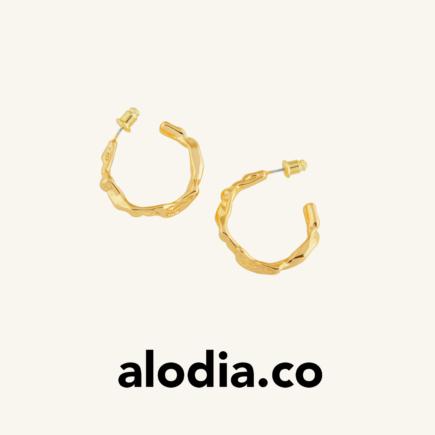 【蔡文静于文文同款】alodia.co 品牌直发 熔岩耳环 复古肌理感大圈hoop百搭量感存在感
