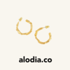 【蔡文静于文文同款】alodia.co 品牌直发 熔岩耳环 复古肌理感大圈hoop百搭量感存在感 商品缩略图0