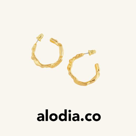 【蔡文静于文文同款】alodia.co 品牌直发 熔岩耳环 复古肌理感大圈hoop百搭量感存在感 商品图0