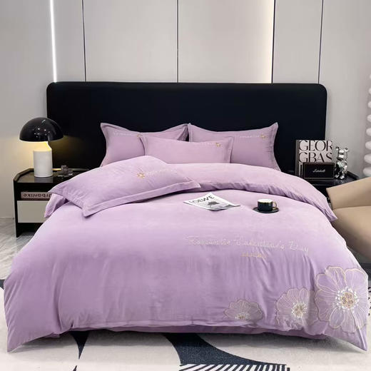 悠梦嘉居80双锦刺绣四件套 大版刺绣彰显了高档品质 适合1.5和1.8米床YJ-1321 商品图4