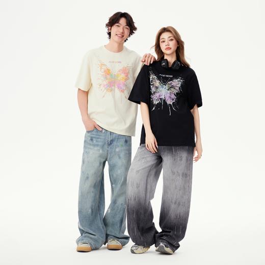 YKYB黄子韬短袖T恤透气舒适色彩爆炸时尚潮流蝴蝶上衣Y52NDT034 商品图5