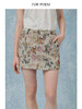 ForPoem 现货 25/SS原创设计夏日花卉印花100亚麻防走光短款半身裙 商品缩略图2