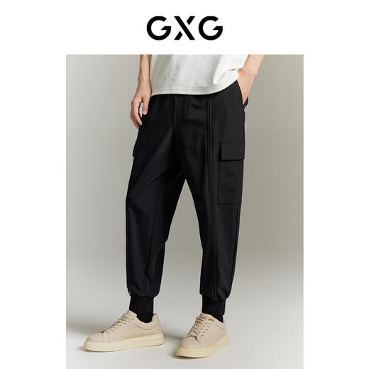 GXG男装   黑色宽松束脚休闲裤   秋季热卖 爆款休闲裤GEX10214533 商品图3