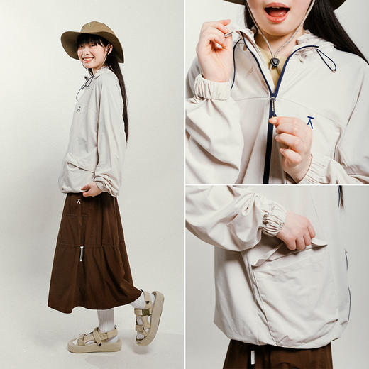 【品牌直发-福利特惠】ACMEITEM爱棵米户外情侣防晒外套连帽宽松防晒上衣男女GAG3760241C 商品图3