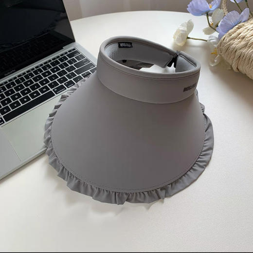 [夏上新！韩版甜美系！】UPF50+冰丝少女花边防晒帽   冰丝空顶防晒帽女夏大帽檐防紫外线遮阳帽可折叠户外骑行太阳帽子 商品图8