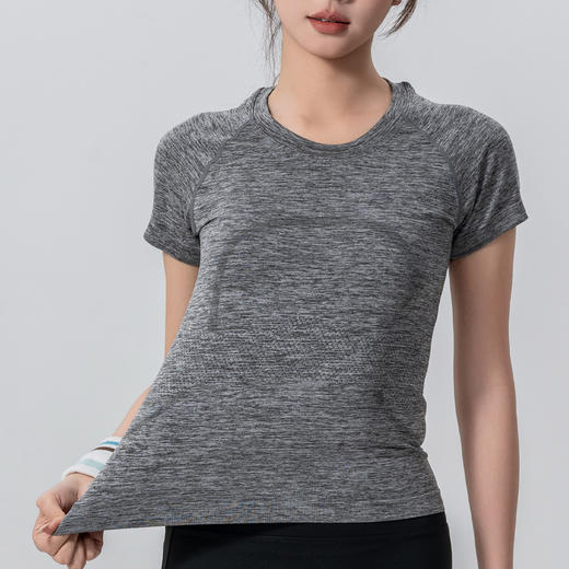 Gymicon能量符号 无缝短袖运动上衣瑜伽服健身跑步速干修身透气T恤女YASY2550 商品图2