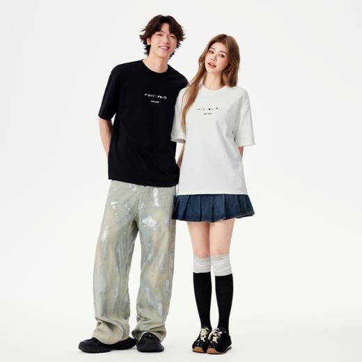 YKYB黄子韬短袖T恤舒适透气耐穿珠钻烫印简约上衣Y52NDT027 商品图4