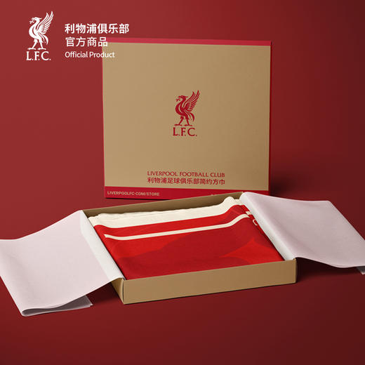 【官方正版】利物浦俱乐部 | 红色桑蚕丝方巾精致队徽logo球迷配饰 商品图4