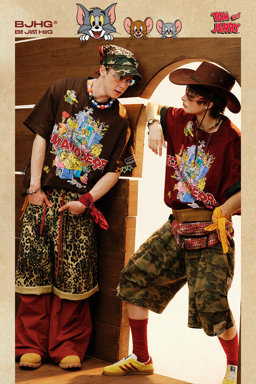 【猫和老鼠联名】 BJHG不计后果美式短袖t恤男款夏季速干情侣体恤 商品图4