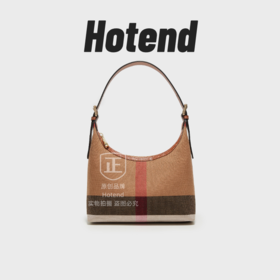 【国内普通仓】Hotend条纹腋下包黑棕色约21*7.5*15cm