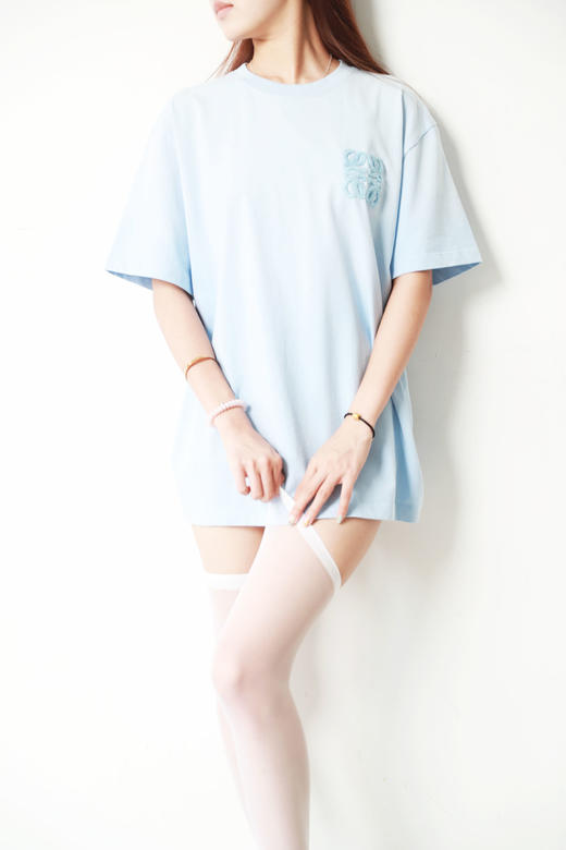 口袋tee+基础tee，2款一起。胸口刺绣水洗圆领全棉短袖t恤C050768 商品图10