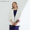 VIVIAN LIU D2443107 25春女装翻领两粒扣翻盖口袋七分袖宽松西装 商品缩略图0