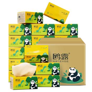 鸥露（OULU）抽纸 3层150抽*24包L码 纸巾 面巾纸 餐巾纸 卫生纸 原生竹浆整箱 /家庭清洁/纸品 /清洁纸品 /抽纸 商品图0