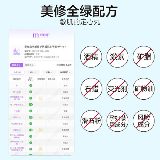 季岚朵水感防晒乳霜隔离防紫外线舒缓修护保湿清爽敏感肌面部全身 商品图3