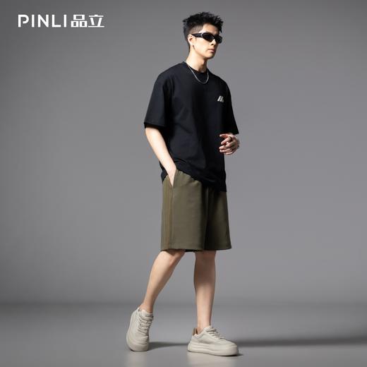 PINLI品立2025夏季新款男士宽松运动直筒短裤潮牌休闲百搭五分裤GD252117401 商品图2