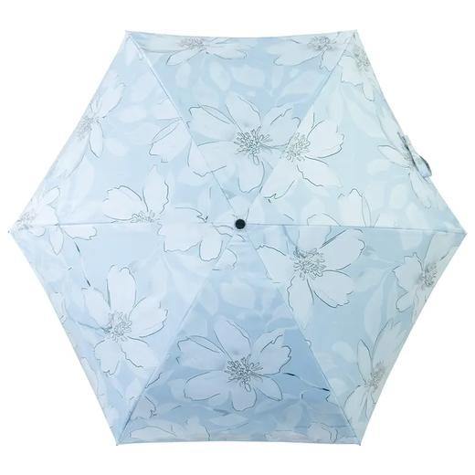 紫宝【小轻伞】陌上花语双层黑胶防紫外线五折晴雨伞 商品图1