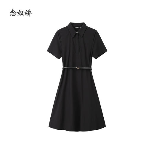 【商场同款】CND5584 “ 衬衫式小黑裙” 显瘦版型舒适干爽 ，面料轻盈有质感连衣裙 商品图8