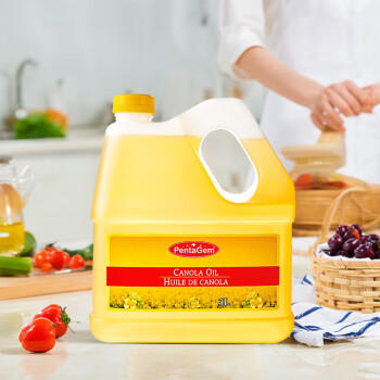 五钻（PentaGem）加拿大原瓶原装进口芥花籽油3L 压榨低芥酸菜籽油炒菜煎炸食用油 /粮油调味 /食用油 /菜籽油 商品图0