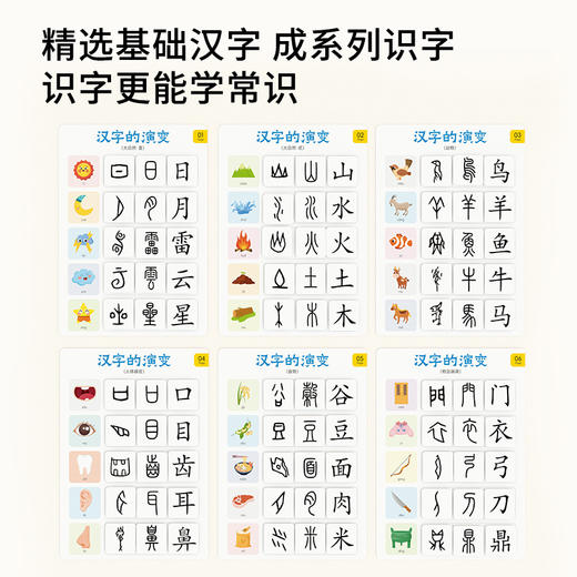 【小小汉字变变变】汉字的演变 儿童认字 识字 卡片 启蒙 幼儿园 早教安静书 玩具 商品图2
