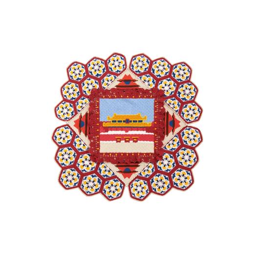 苏苏姐家宫苑拼花抱枕毯手工DIY编织钩针4股棉毛线团自制材料包 商品图4