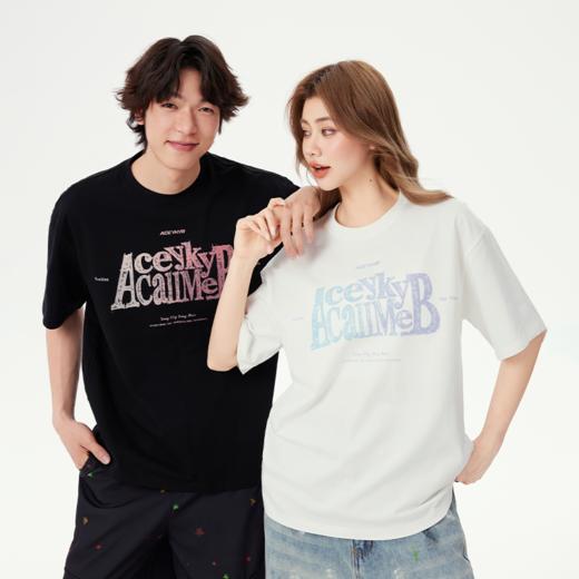 [黄子韬同款]YKYB黄子韬短袖T恤透气耐穿舒适2025夏季新款字母街头感潮流印花上衣Y52NDT033 商品图0