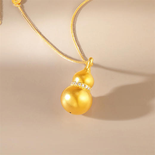 【新品首发】足金葫芦项链 黄金葫芦福禄中国风套链【按克计价黄金3】MEMORA诗普琳GN263901（线上专供） 商品图4