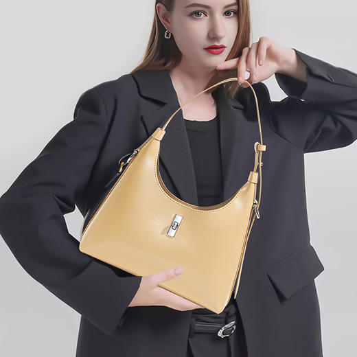 【预售3天】2025新款复古法棍腋下托特包高级感百搭单肩斜挎手提包YS8103 商品图2