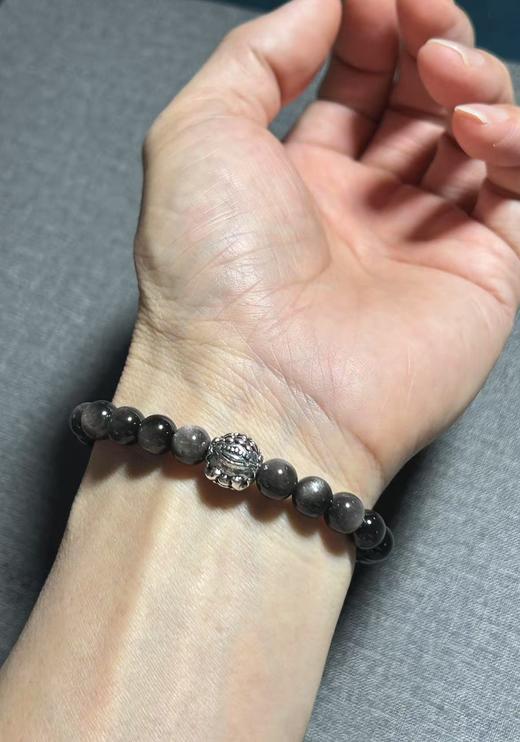 「 有求必应 」双眼银曜石事业手串 男女同款 原创设计 商品图2