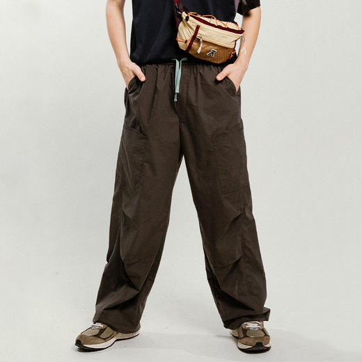 【出游季特惠】ACMEITEM爱棵米户外亲子休闲长裤撞色宽松棉感直筒裤子男女GAG3020366C 商品图3