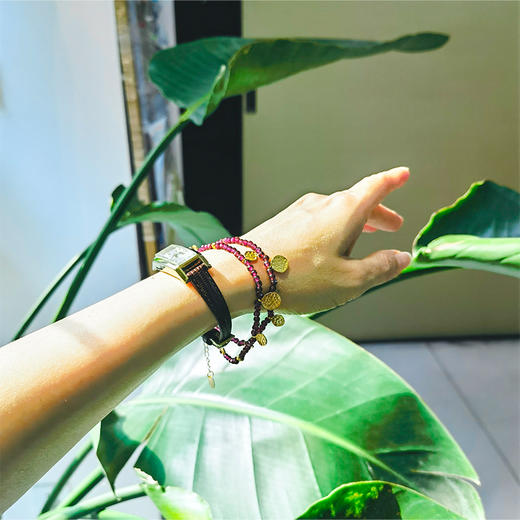 【非质量问题不退，谢谢理解】星璨双辉手链 石榴石红|色泽浓郁 青金石绿|深邃沉稳 点亮手腕的璀璨星光 商品图2