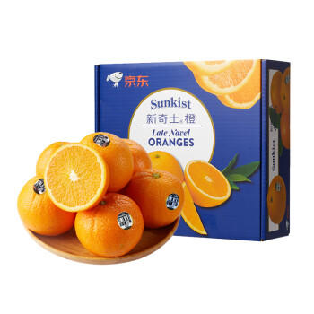新奇士（Sunkist）美国黑标晚熟脐橙4斤礼盒装 单果180g起 生鲜水果 商品图4
