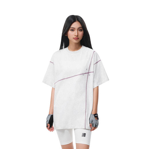 FDR官方店 户外抗菌冰感不规则线撞色哈苏线宽松短袖t恤男女夏季 商品图1