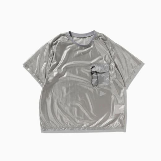 and wander silver mesh T 女装隔热防晒金属银网眼短袖T恤 商品图0