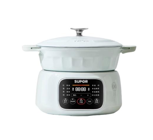 SUPOR苏泊尔珐琅电炖锅DG30YC861    煲汤锅辅食蒸煮 3L 商品图0
