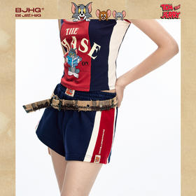 【猫和老鼠联名】BJHG不计后果辣妹拼接短裤女2025新款夏运动裤子