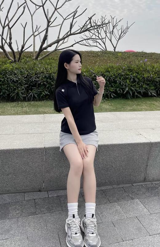 点此购买 迪桑特夏季女士四色半拉链短袖polo衫 HGN 317605 商品图14