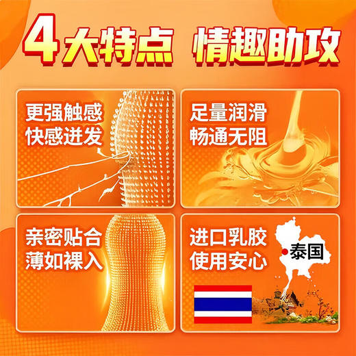 舒乐美猫舌颗粒套狼牙大颗粒避孕套 商品图3