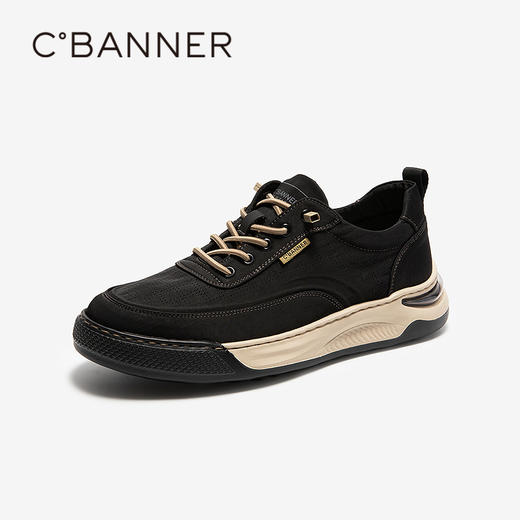 千百度男鞋厚底复古时尚休闲鞋舒适厚底轻便运动鞋A25152162 商品图1