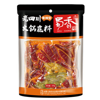 蜀香 老四川香辣火锅底料500g 家用牛油火锅冒菜麻辣烫串串干锅调味料 /粮油调味 /调味品 /火锅底料/蘸料 商品图2