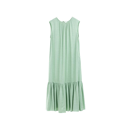 绽放旅行女装262朵/嫩芽绿玫瑰纤维背心鱼尾裙无袖背心裙连衣裙女 商品图4