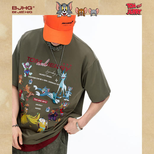 【猫和老鼠联名】 BJHG不计后果美式凉感短袖t恤男夏速干情侣半袖 商品图2