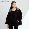 VIVIAN LIU R2443108 25春新款连帽腰部带抽绳对称宽松落肩外套 商品缩略图0