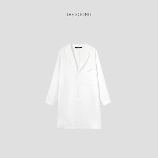 THESOONG"怀素美学"纯亚麻轻盈细腻肌理松弛感中长款衬衫裙HBQZ6871 商品图3