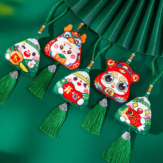 【端午节卡通粽子香囊礼盒】金榜题名艾草香包祈福车载挂件 商品图1